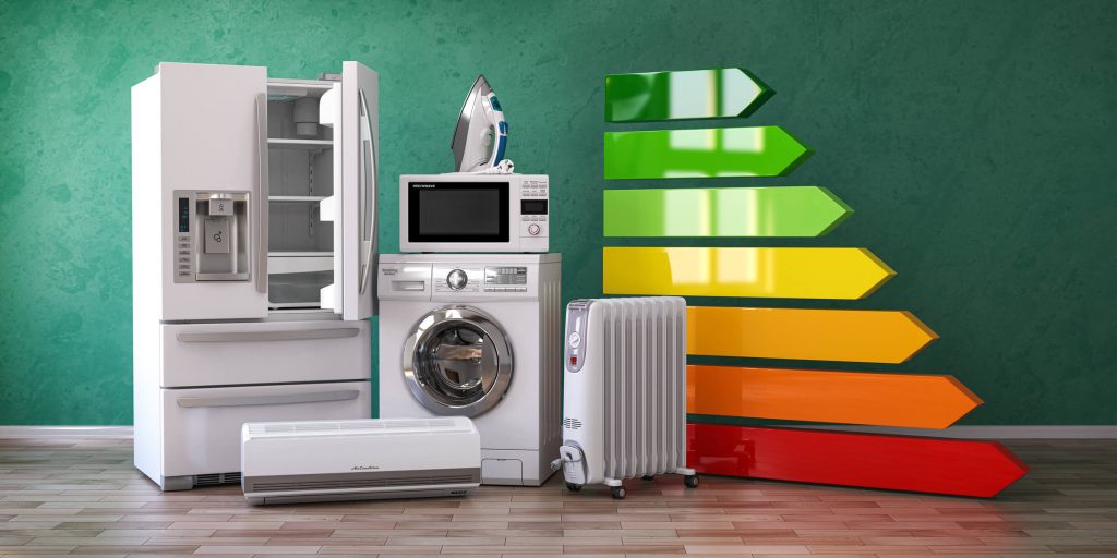 Our Pasadena Plumbers Recommend Homeowners Save Money With Energy Efficient Appliances energy efficient refrigerator/freezer, washer, portable heater are recommended by plumbing companies in pasadena md